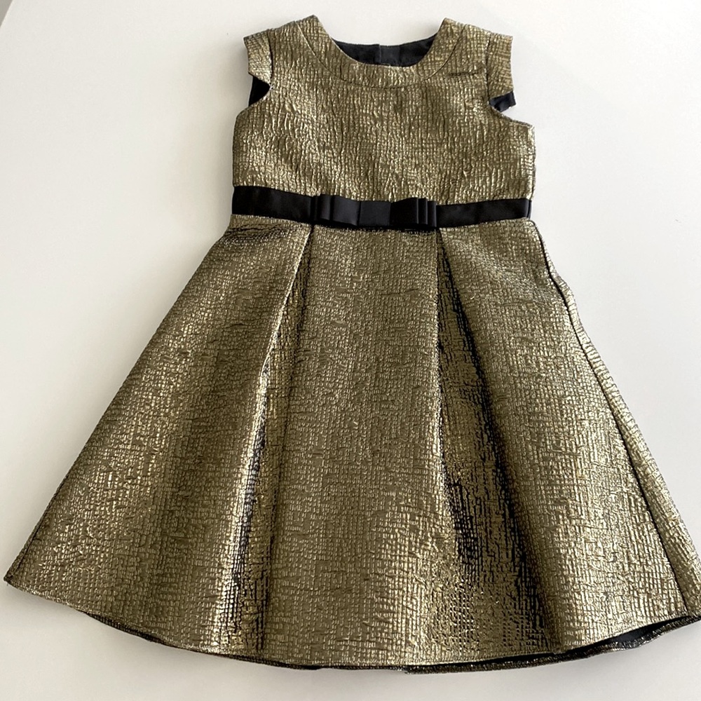 Dorissa Girls Dress Gold With Tulle New